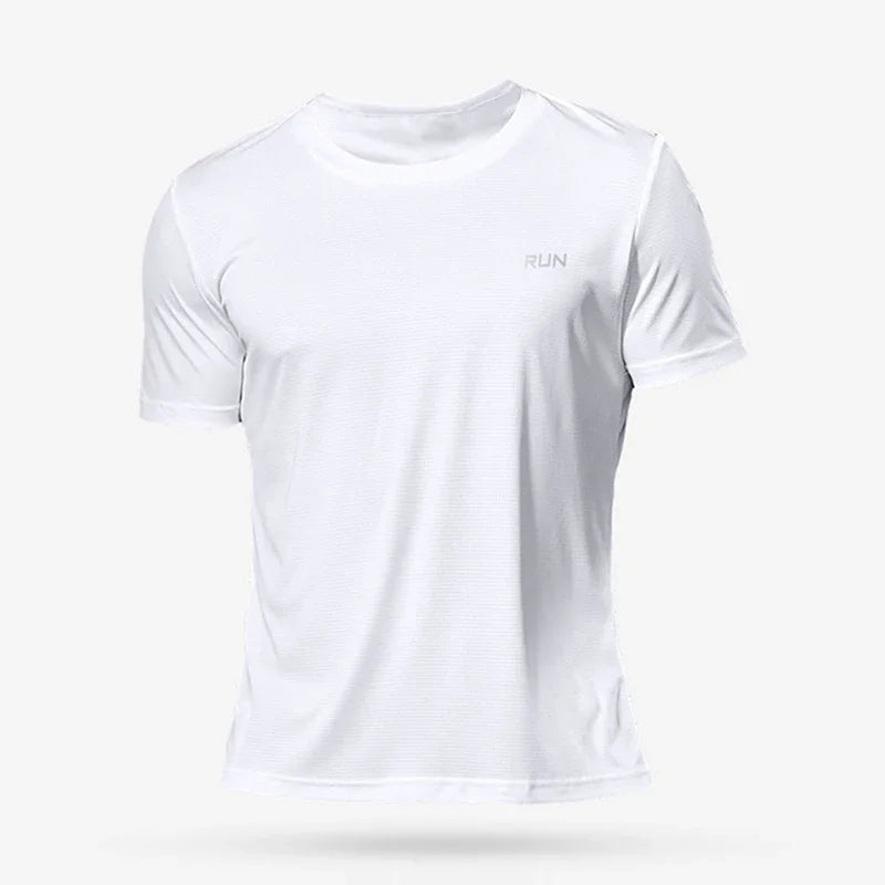 Men Fashion Soild t-Shirts Short Sleeve White Tops Tee Man Breathable Ice Silk Gym t Shirt Quick Dry Running Football Shirts 4XL