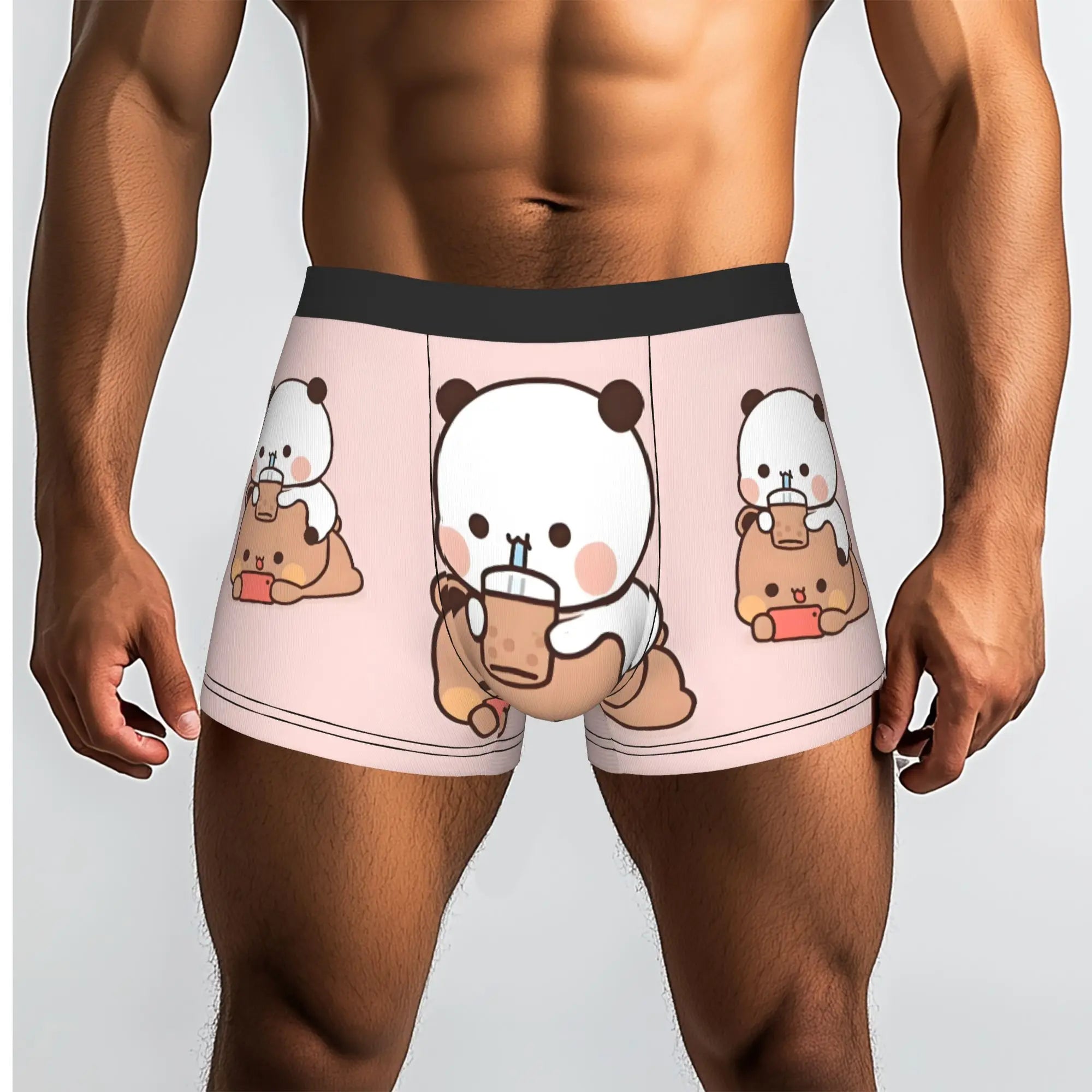 Anime Panda Bubu Dudu Peach And Goma  Boxers Shorts Men Bear Cartoon  Briefs Underwear Funny Underpants