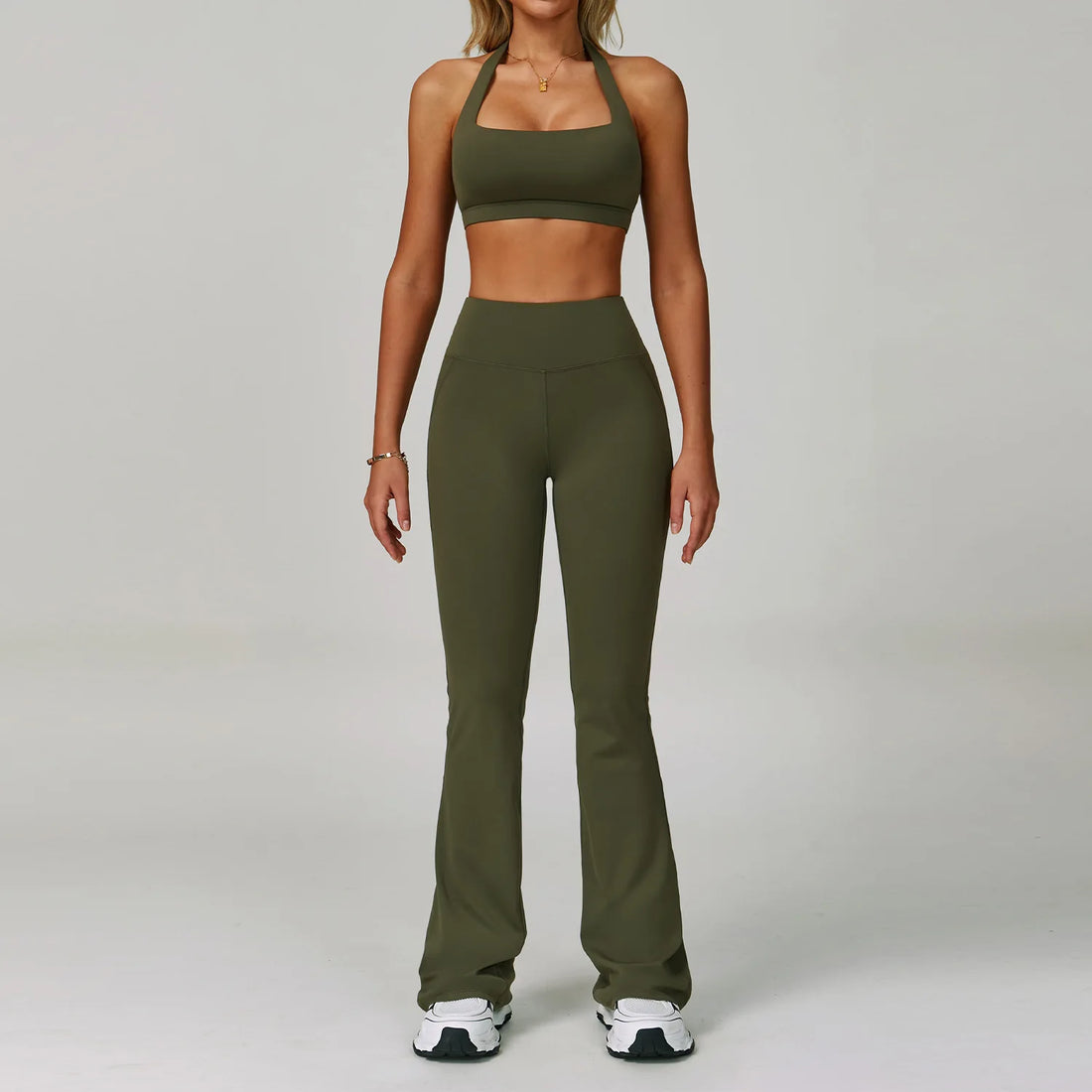 Women's Tracksuit 2 Piece Set Fitness Clothes Yoga Sets Sportswear Workout Bra High Waist Leggings Set Gym Clothing Sports Suits - ATFH