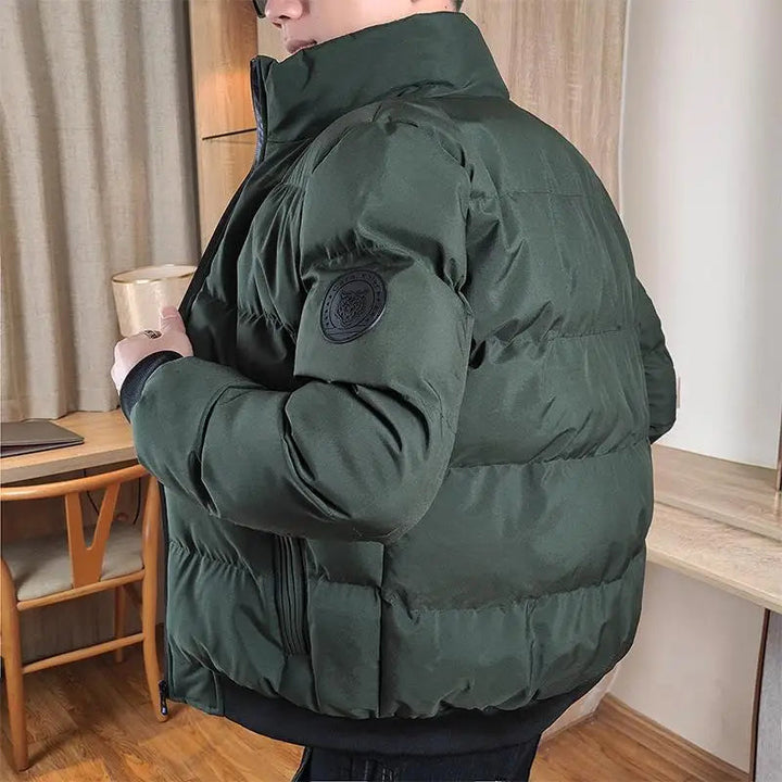 2025 Men's Puffer Jacket Thermal Warmth Quilted Coat Stand Collar Streetwear Casual Outerwear Oversized Athleisure Winter Coat ATFH