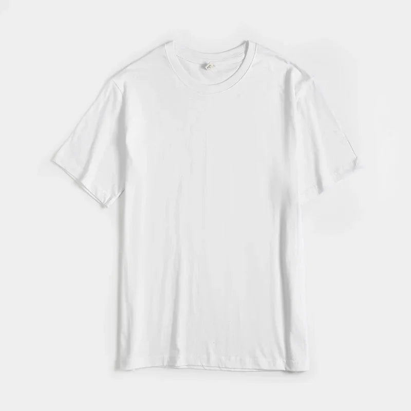 WYWM 100% Cotton Tshirts Women 2024 Summer Harajuku Solid Basic T Shirts Loose Casual O Neck Tees Green Soft Female Tops - ATFH