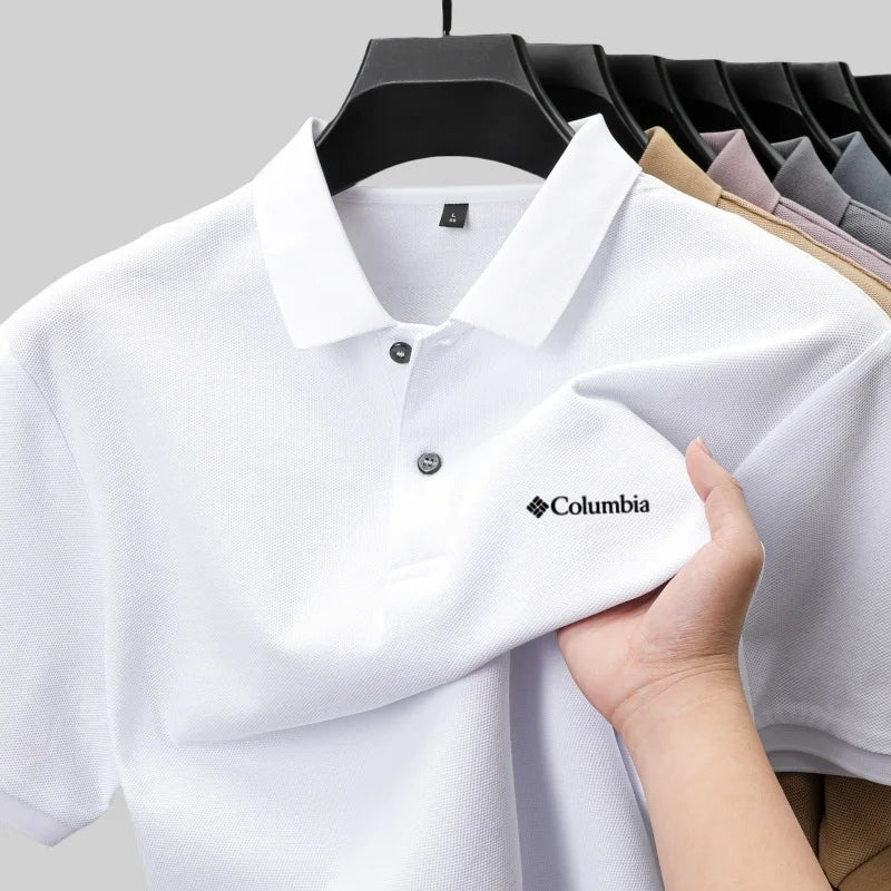 Men's short sleeved polo shirt, brand new, fashionable, comfortable, business casual style with buttons, breathable