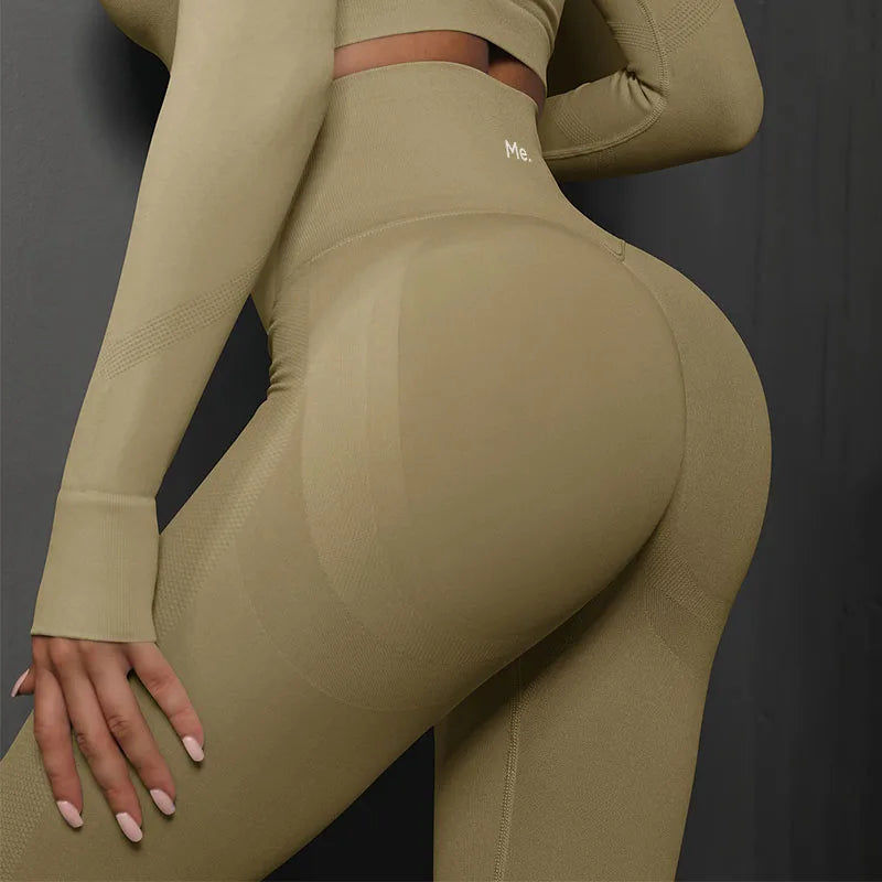 BetterMe Seamless Gym Leggings Yoga Pants Sexy High Waist Booty Lifting Leggings Pants Women Sports Clothing Fitness Wear - ATFH