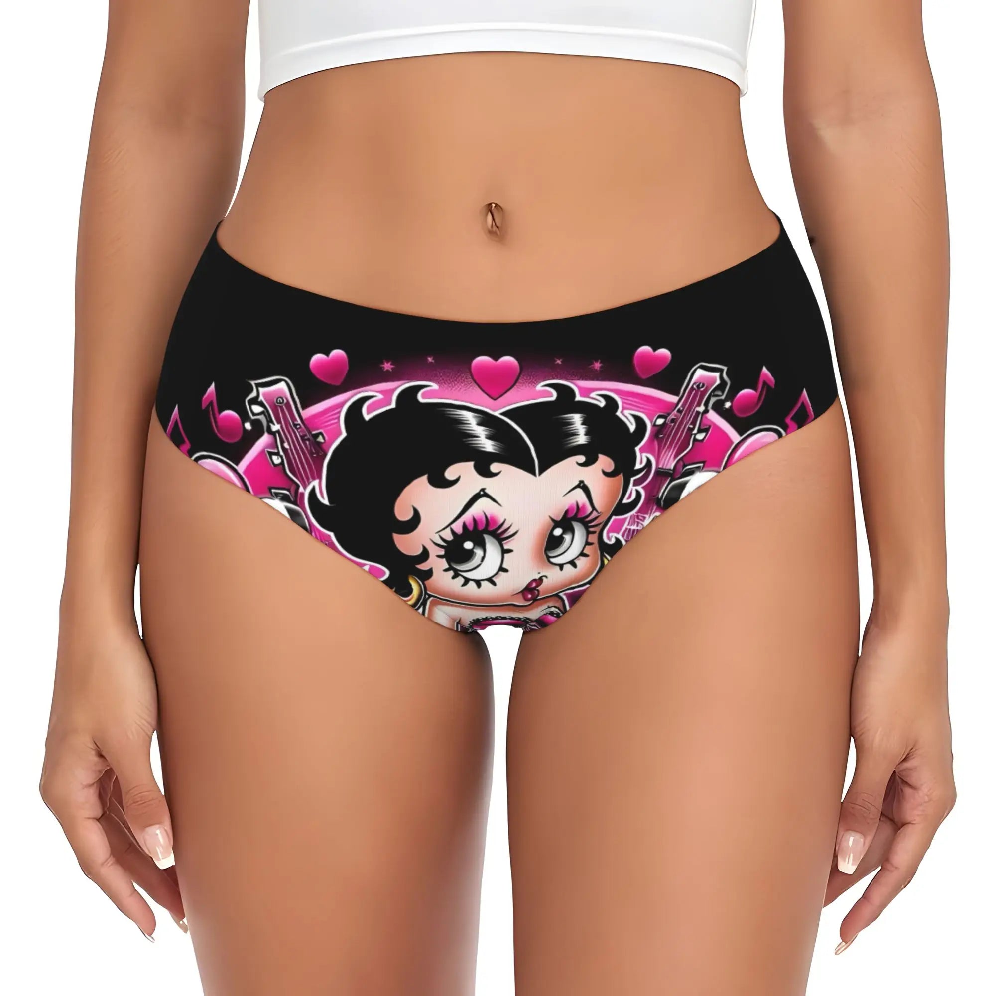 Cartoon Girl Boop  Brief Panties Womens Comfort Stretch Bettys  Underwear