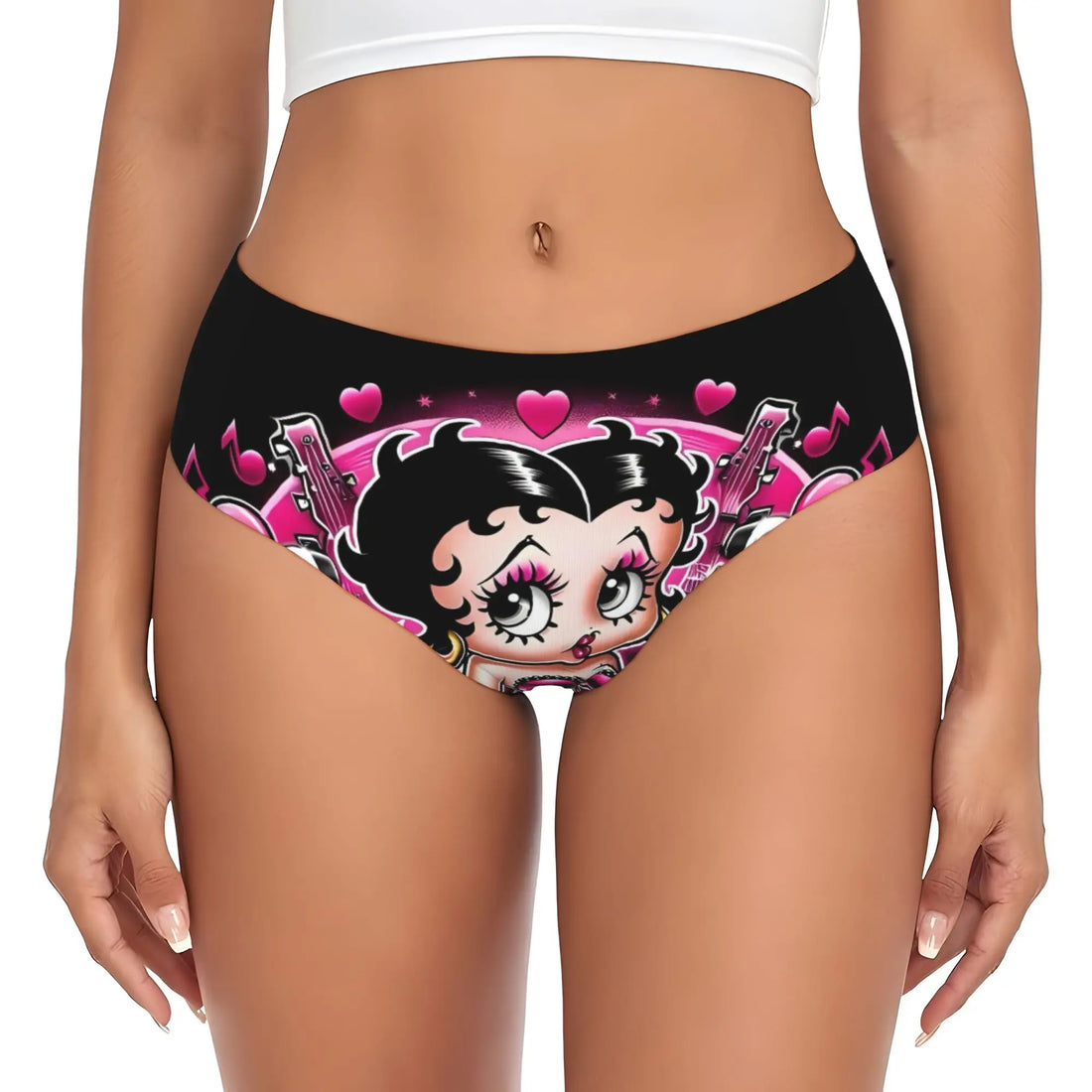 Cartoon Girl Boop  Brief Panties Womens Comfort Stretch Bettys  Underwear