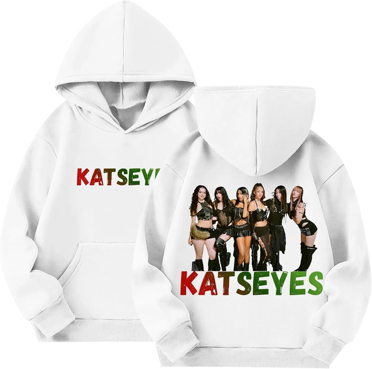 Kids Katseye Hoodies for Girls Katseye Merch Graphic Sweatshirts Long Sleeve Hoodie