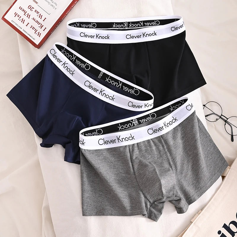 3Pcs Underwear Men's Boxer Shorts Sexy Panties Cotton Boxers Man Underpants Male Shorts Homme U Convex Lingerie Wholesale Lots