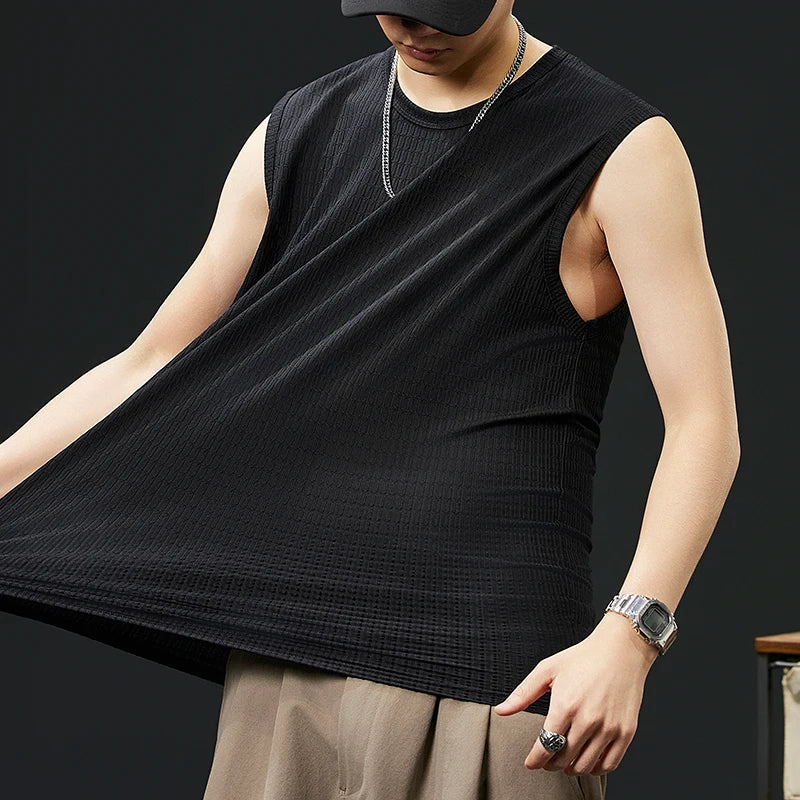 2026 Men's Sexy Ice Silk Mesh Tank Tops Gym Stringer Bodybuilding Sleeveless Quick Dry T-Shirt Fitness Vest Male Muscle Singlets