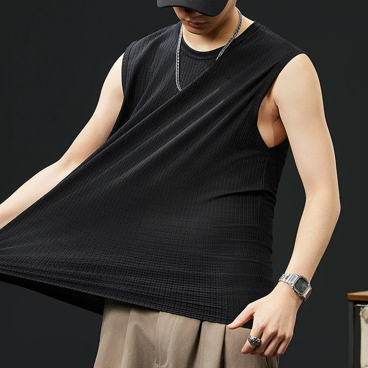 2026 Men's Sexy Ice Silk Mesh Tank Tops Gym Stringer Bodybuilding Sleeveless Quick Dry T-Shirt Fitness Vest Male Muscle Singlets