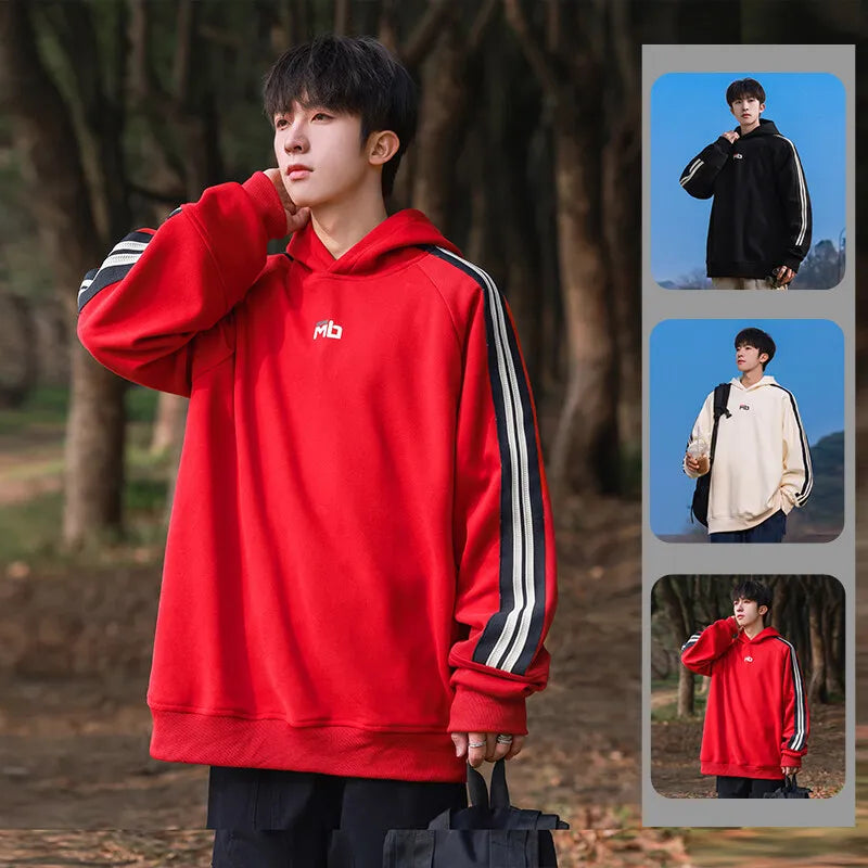 MB Men's Printed Hoodies 2025 New Korean Hoodie Street Trend Outdoor Travel Clothing Fishing Sports Tops - ATFH
