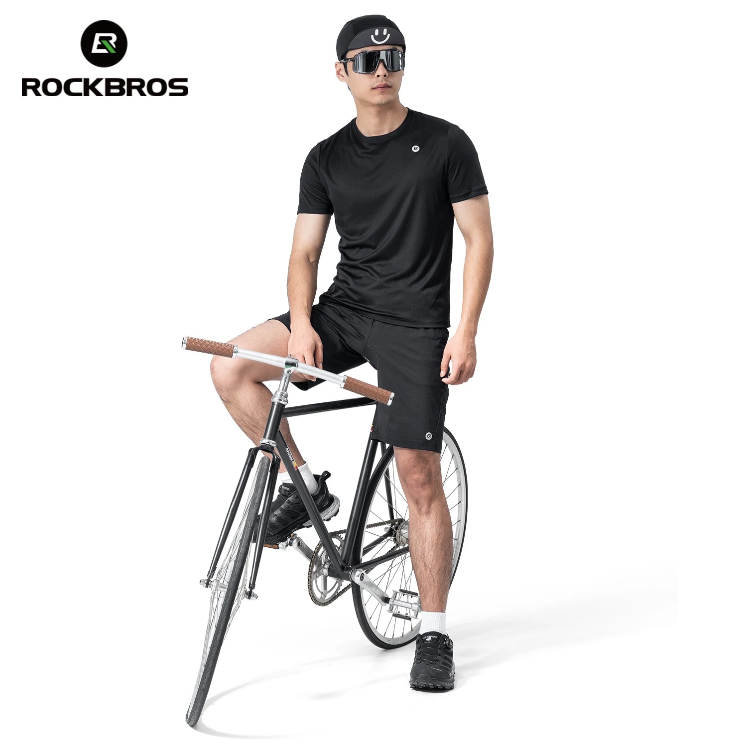 ROCKBROS Short Sleeve Sport Cycling Jersey MTB Summer Bike Shirt 100% Polyester Breathable Fabric T-Shirt Sun Protection
