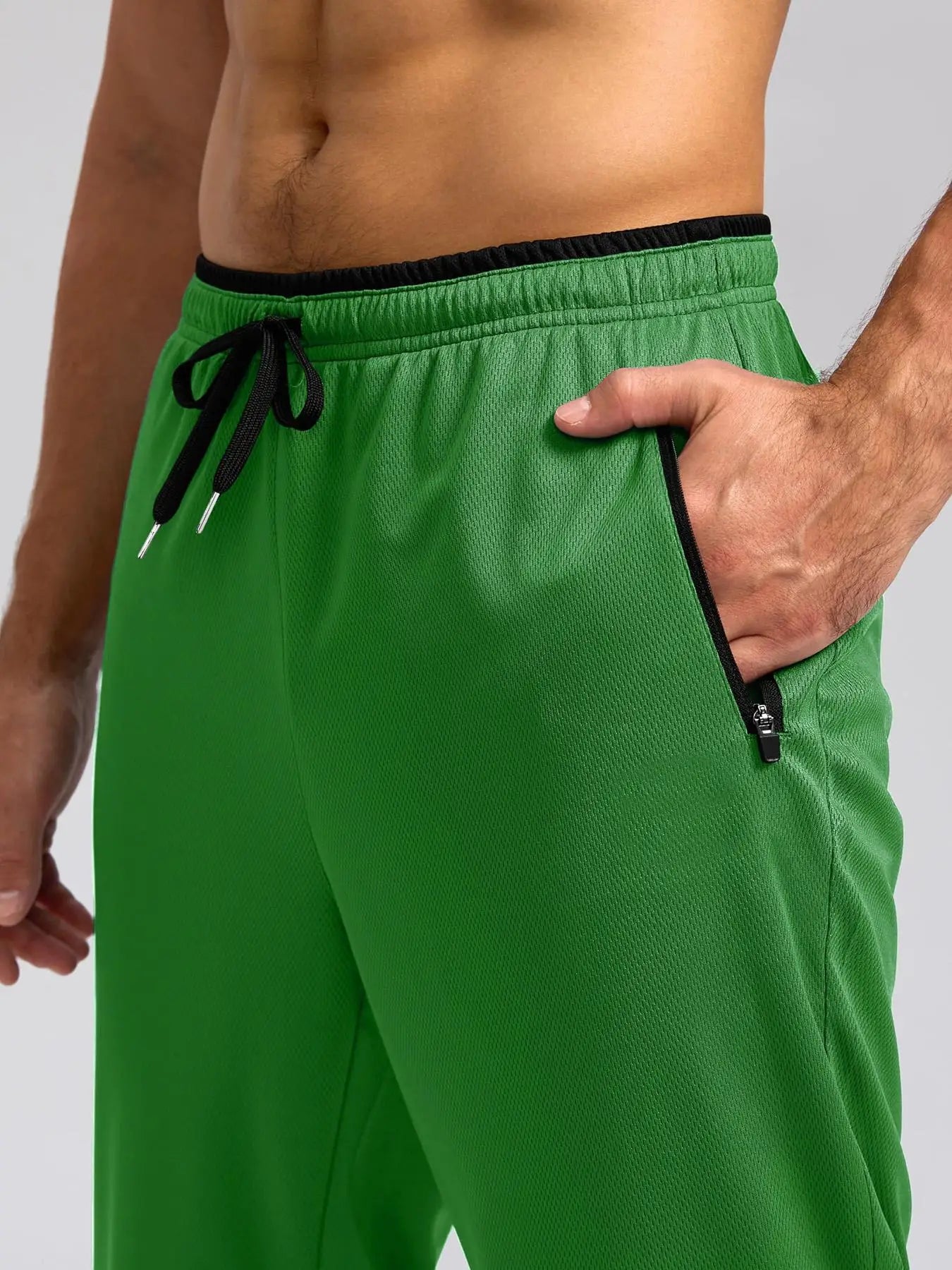 Men's Quick Dry Breathable Lightweight Activewear Pants with Elastic Waist And Zipper Pockets for Gym Casual Fitness Running Hik