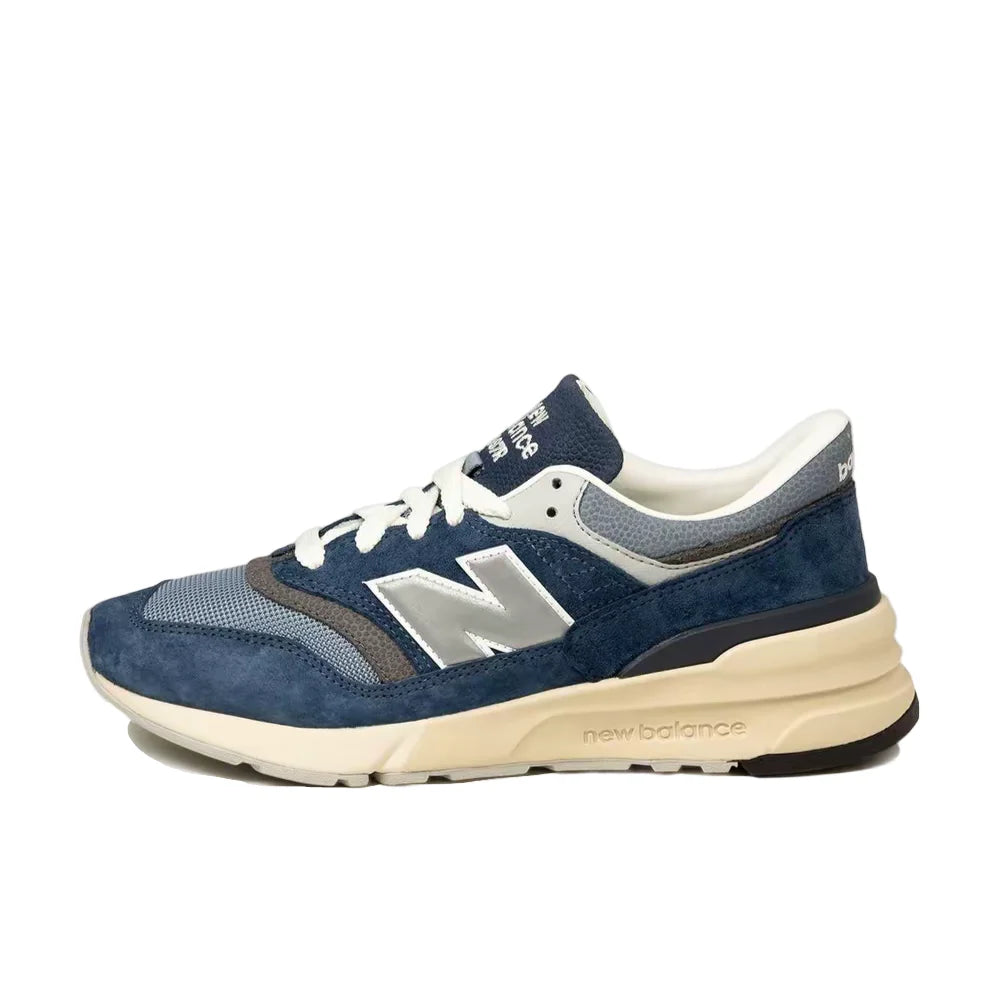 New Balance NB997R Unisex Low-Top Urban Commuter Runners – Blue/Silver, Leather Upper, Comfortable & Durable U997RHB