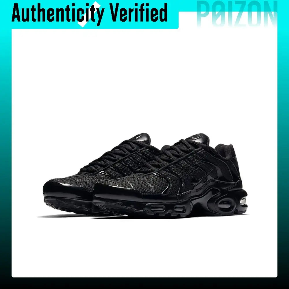Nike Air Max Plus Vintage Cushioning Breathable Low top Casual City Commuting Running Shoes Men's Black 604133-050