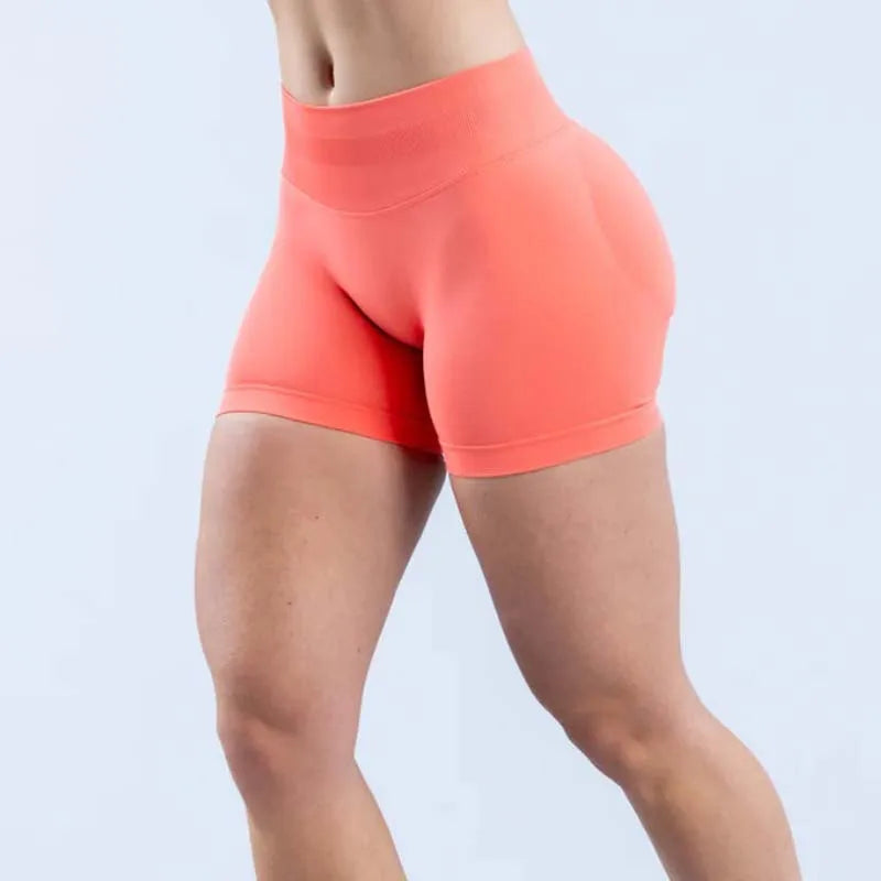 SHINBENE 4.5"  Women High Waist Shorts Yoga Seamless Exercise Scrunch Biker Booty Fitness Shorts Tahsi Fashion House