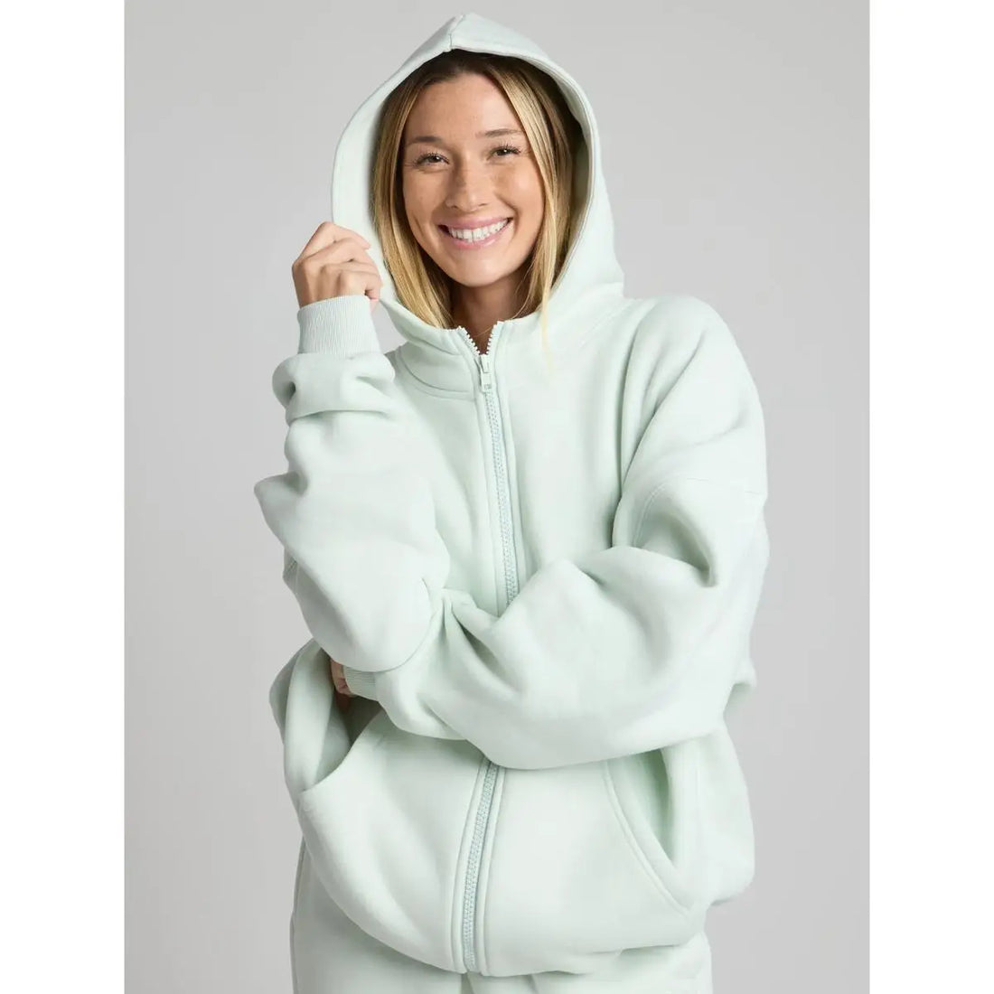 Comfort winter girls Cloud Zip Oversized Hoodie - ATFH