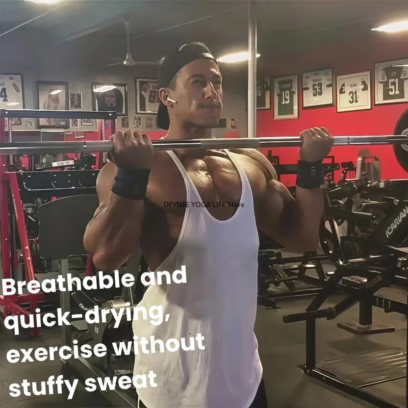 2025 New Premium Quality Fitness Wear Men's Bodybuilding Fitness Stringer Vest Undershirt Muscle Workout Sportswear