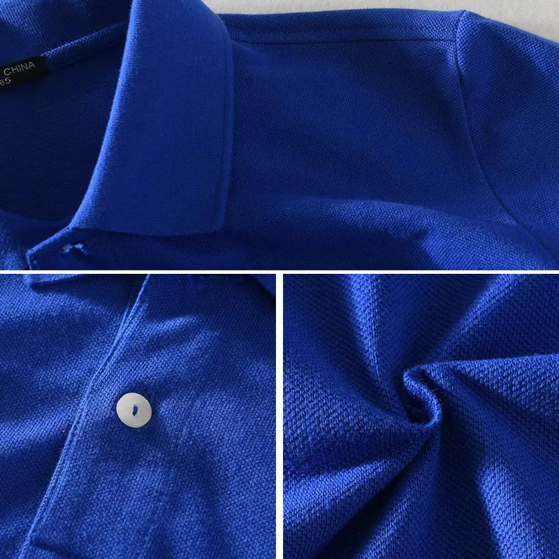100% pure cotton Spring summer men's fashion sports brand embroidered short sleeved POLO shirt business casual T-shirt