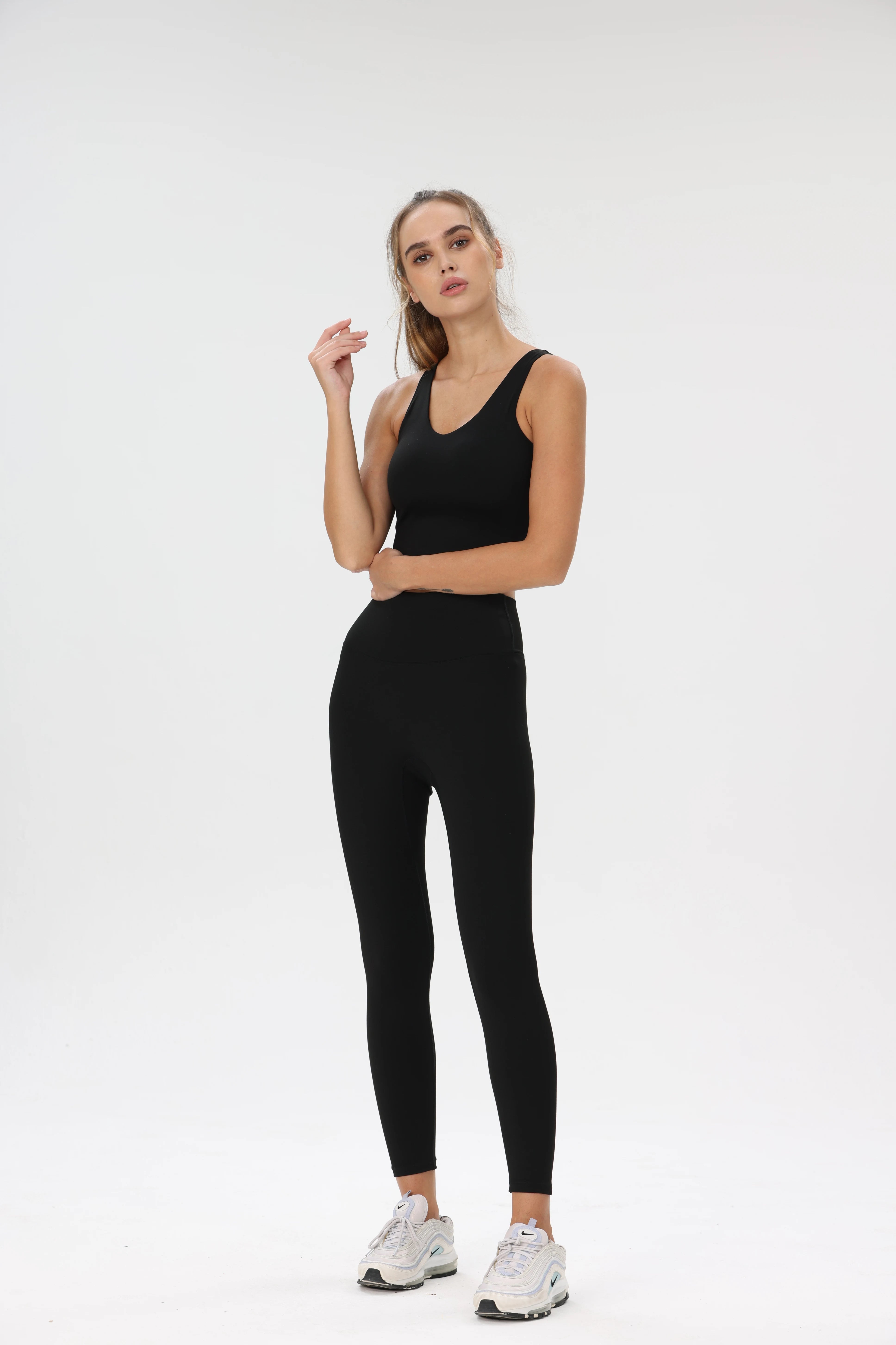 No Front Seam Leggings for Women Seamless High Waisted Buttery Soft Yoga Pants Sports Female Tights Lycra Lifts Buttocks Workout ATFH