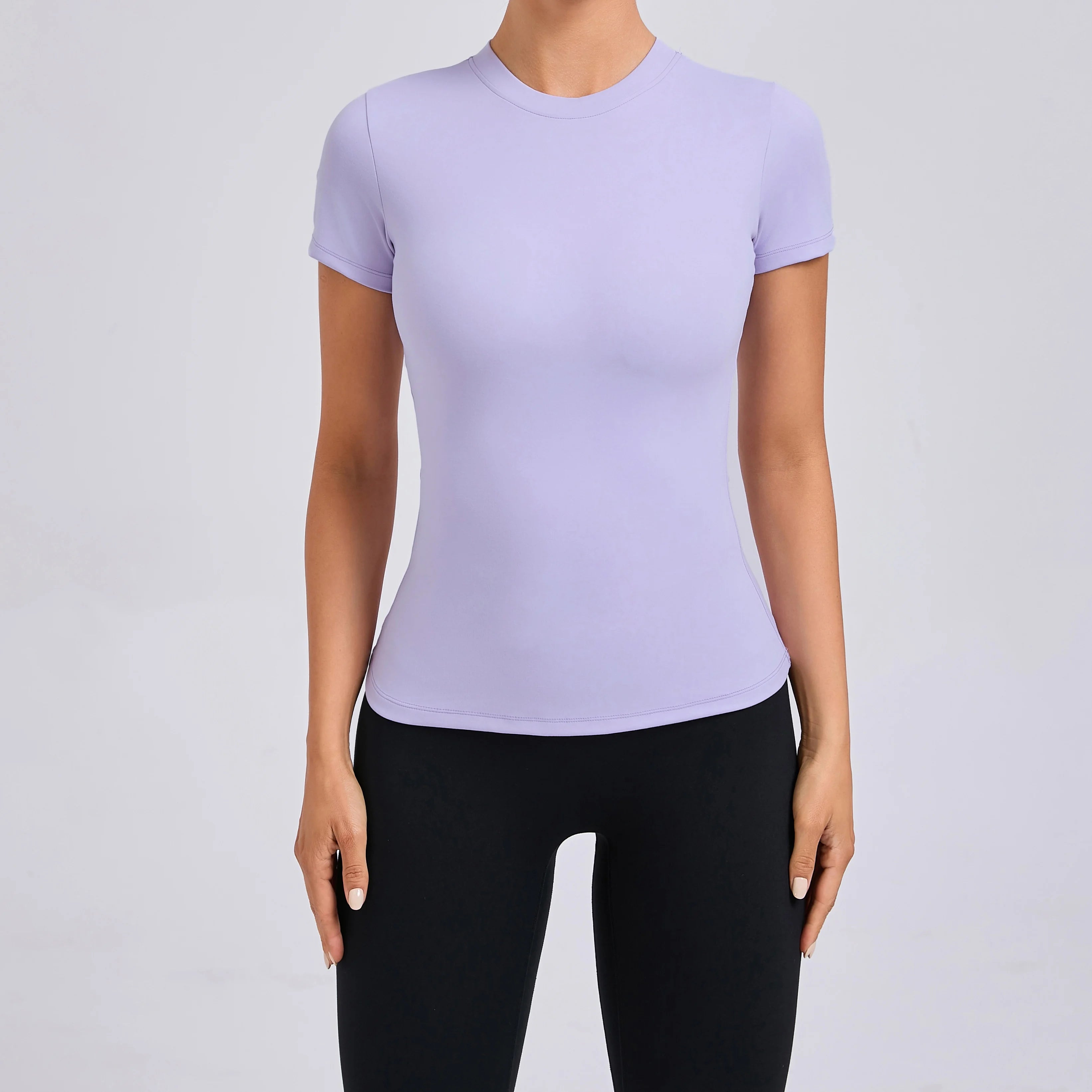 Women Top Yoga Shirts Quick Dry Running Tops Tights Push Up Workout Gym Clothes Short Sleeve Fitness Sports T-Shirts - ATFH