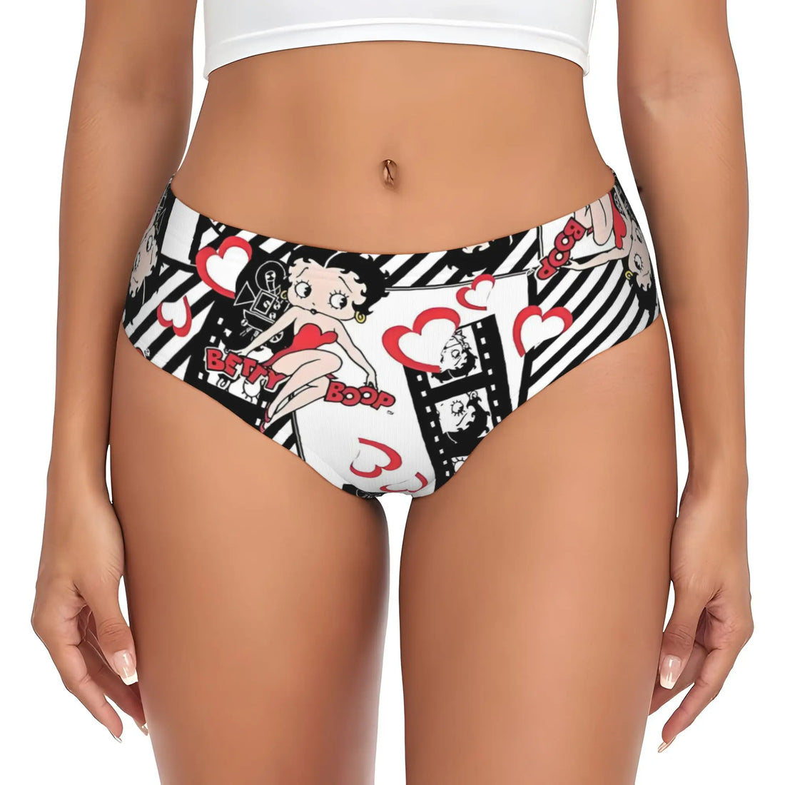 Cartoon Girl Boop  Brief Panties Womens Comfort Stretch Bettys  Underwear