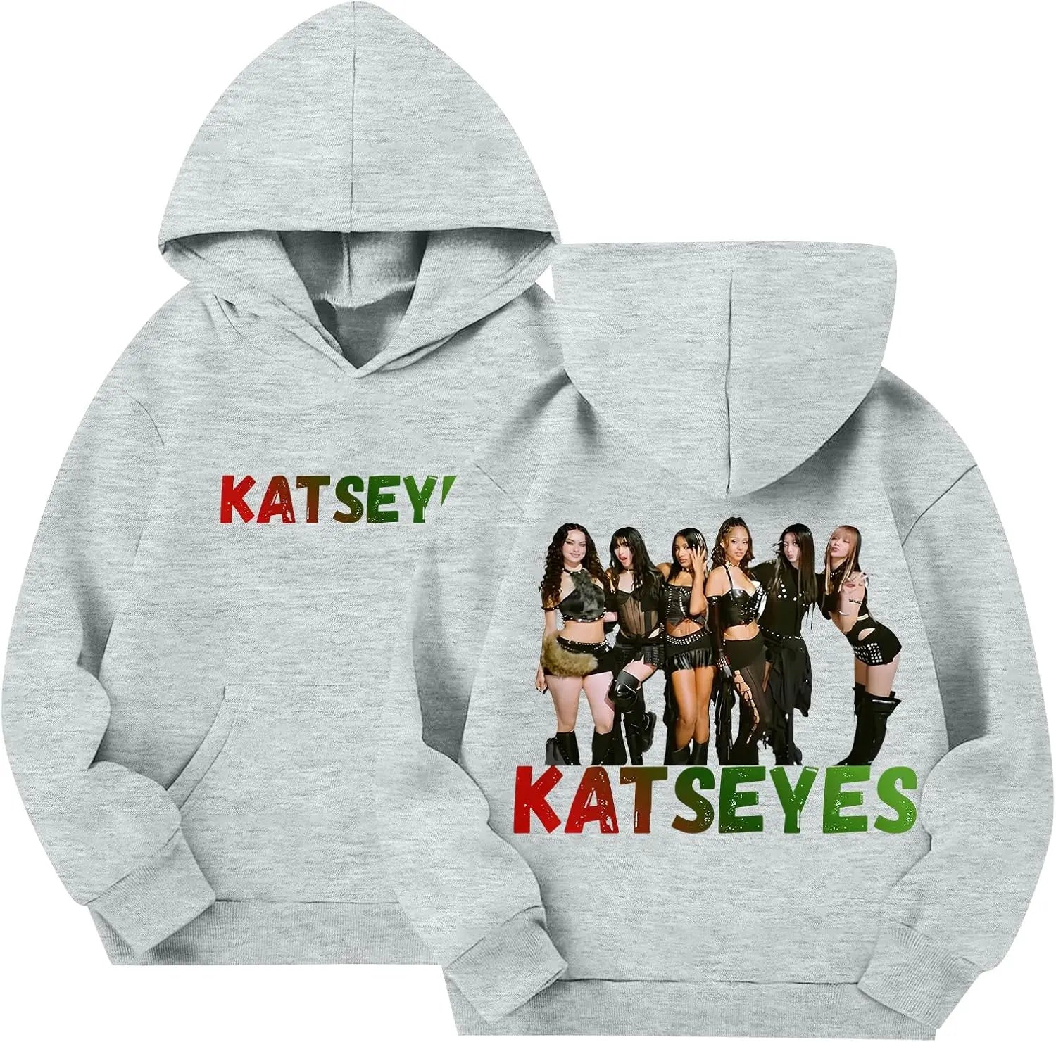 Kids Katseye Hoodies for Girls Katseye Merch Graphic Sweatshirts Long Sleeve Hoodie