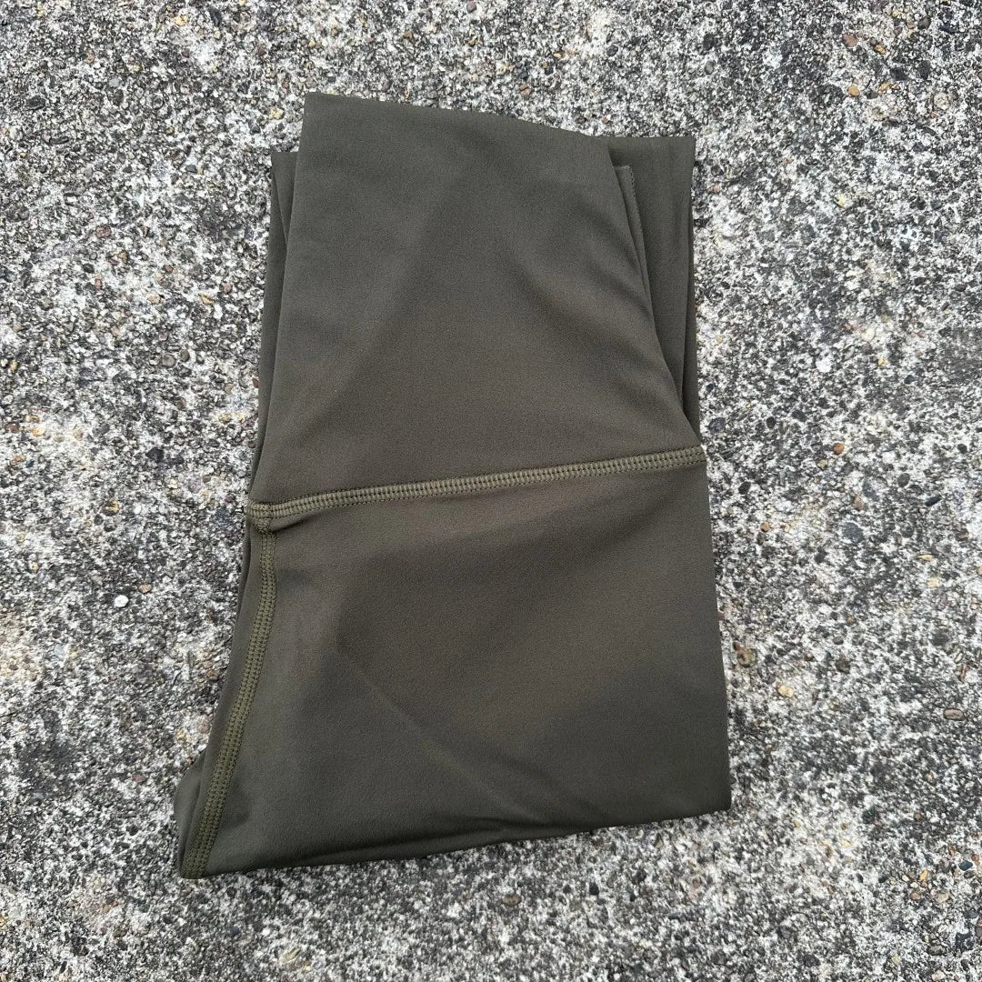 Solid Color High Waist Yoga Legging Athletic soft Women Sport Pant Tight Butter Gym Comprehensive Training Jog Back Waist Pocket - ATFH