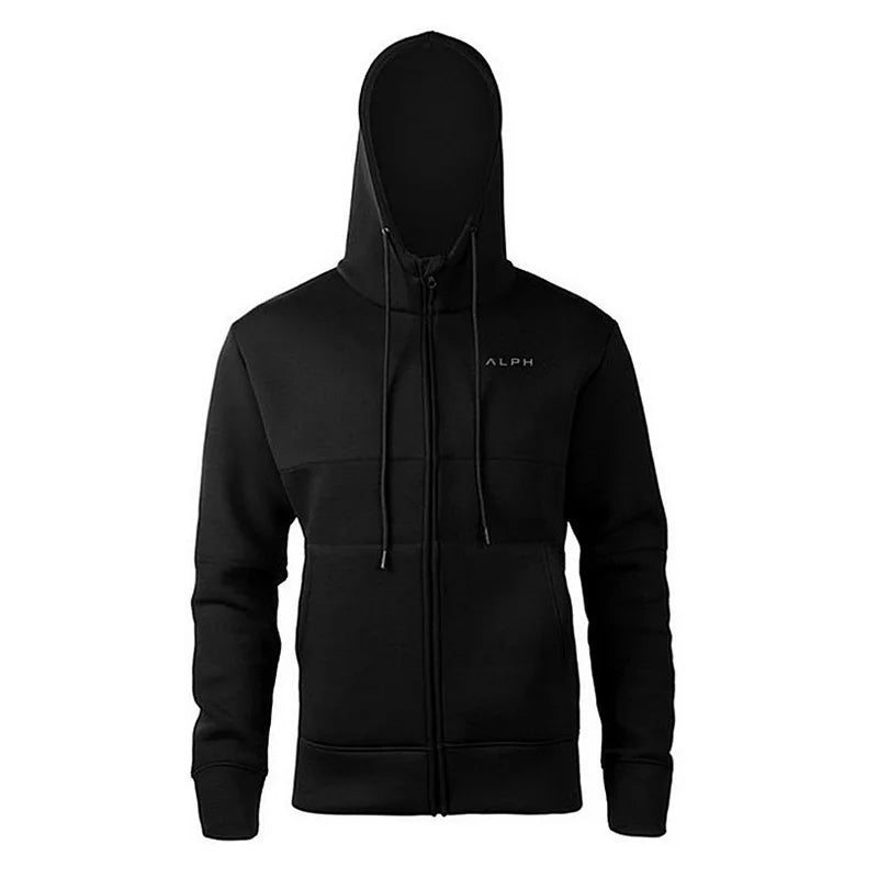 Men's Spring And Autumn Gym Brand Hoodies Sport Running Workout Fitness Sweatshirt Jacket Casual Clothing Male Hooded Zipper Top - ATFH