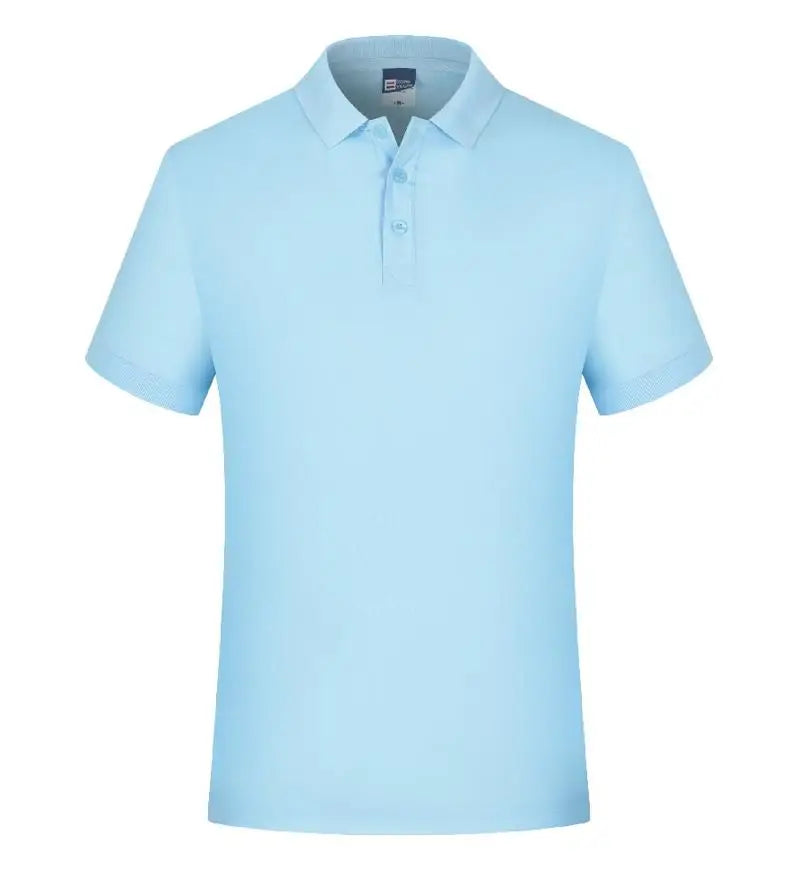 Custom Logo Embroidery Printing Mens Shirts Cotton Short-Sleeved Polo Shirts Summer Lapel T-shirt Business Men Women Tops Shirt