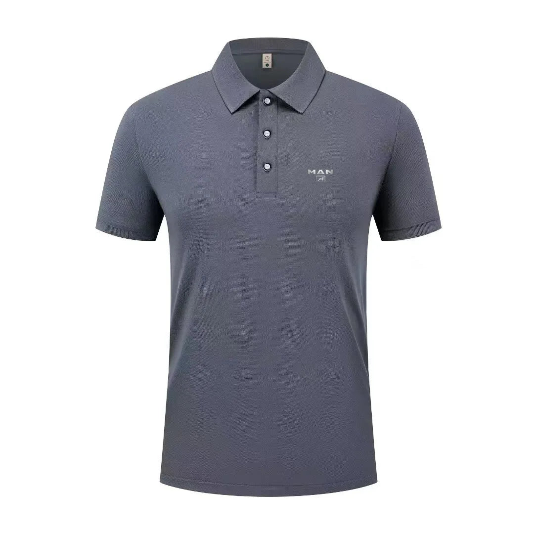 Summer casual sports fast short sleeved polo shirt solid color shirt bicycle set men's fitness set