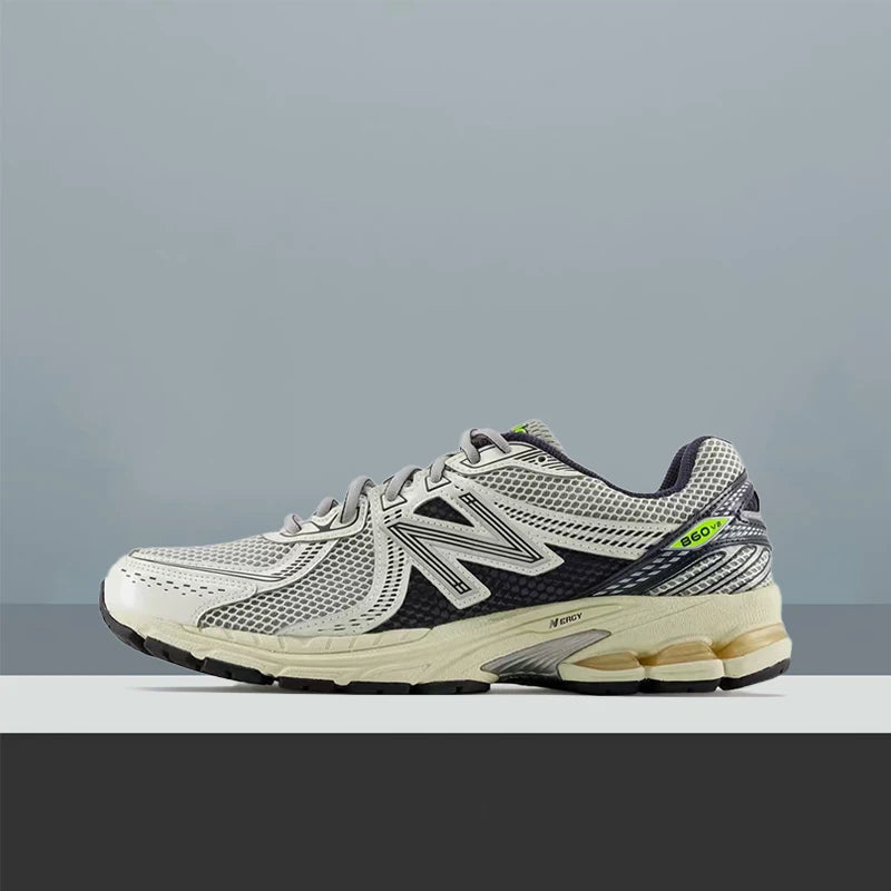 New Balance 860 v2: Stylish, Versatile, Durable, and Cushioned Low-Top Running Shoes for Men and Women—White and Black ML860SN2