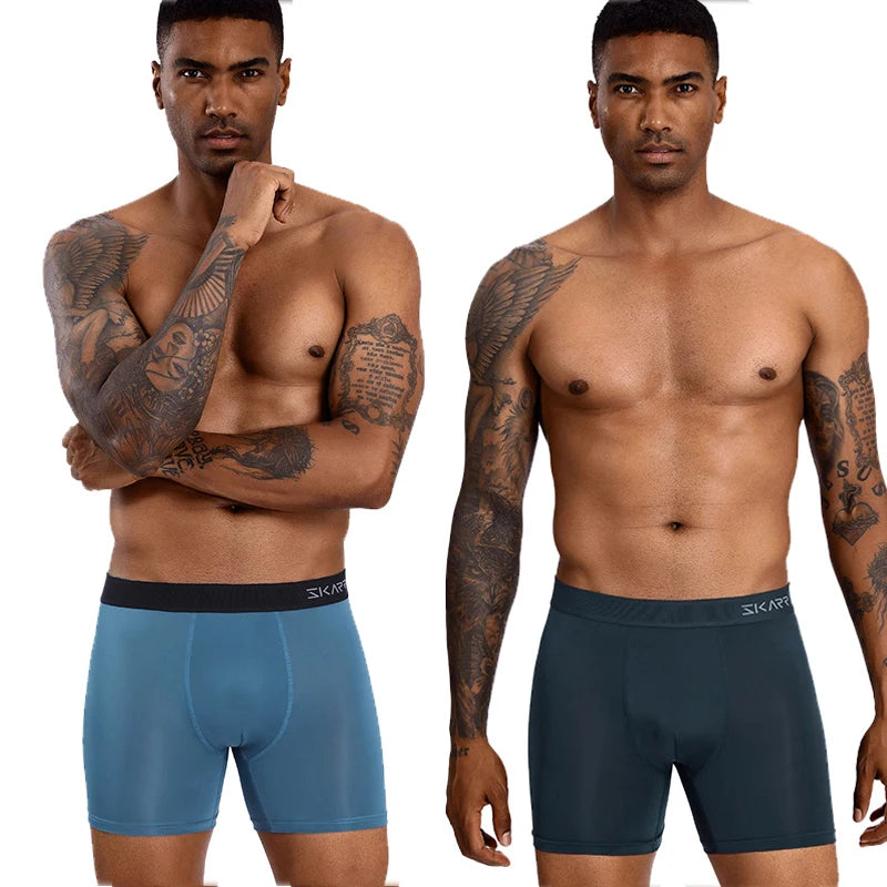 4pcs Brand Men's Panties New Man Boxer Shorts Polyester Male Slip Underpants Sexy Mens Underwear Gift