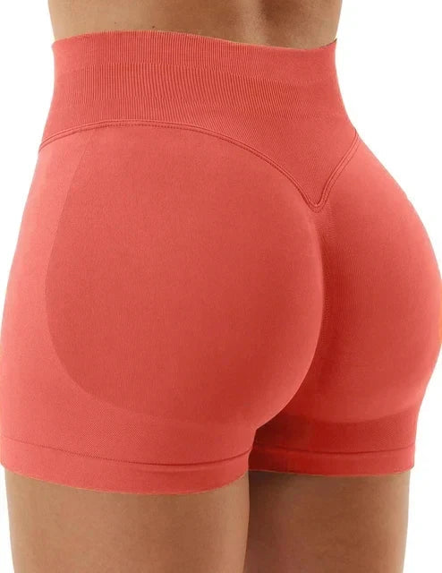Gym Shorts Women Fitness Sports Biker Shorts 4.5" Low Waist Band Yoga Shorts Workout Tights Scrunch Butt Seamless Leggings Woman Tahsi Fashion House