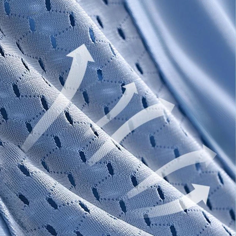 1pc Men's Ice Silk Cool Soft Comfy Boxers Briefs Men's Contrast Underwear, Mesh Breathable Comfy Stretchy Trunks