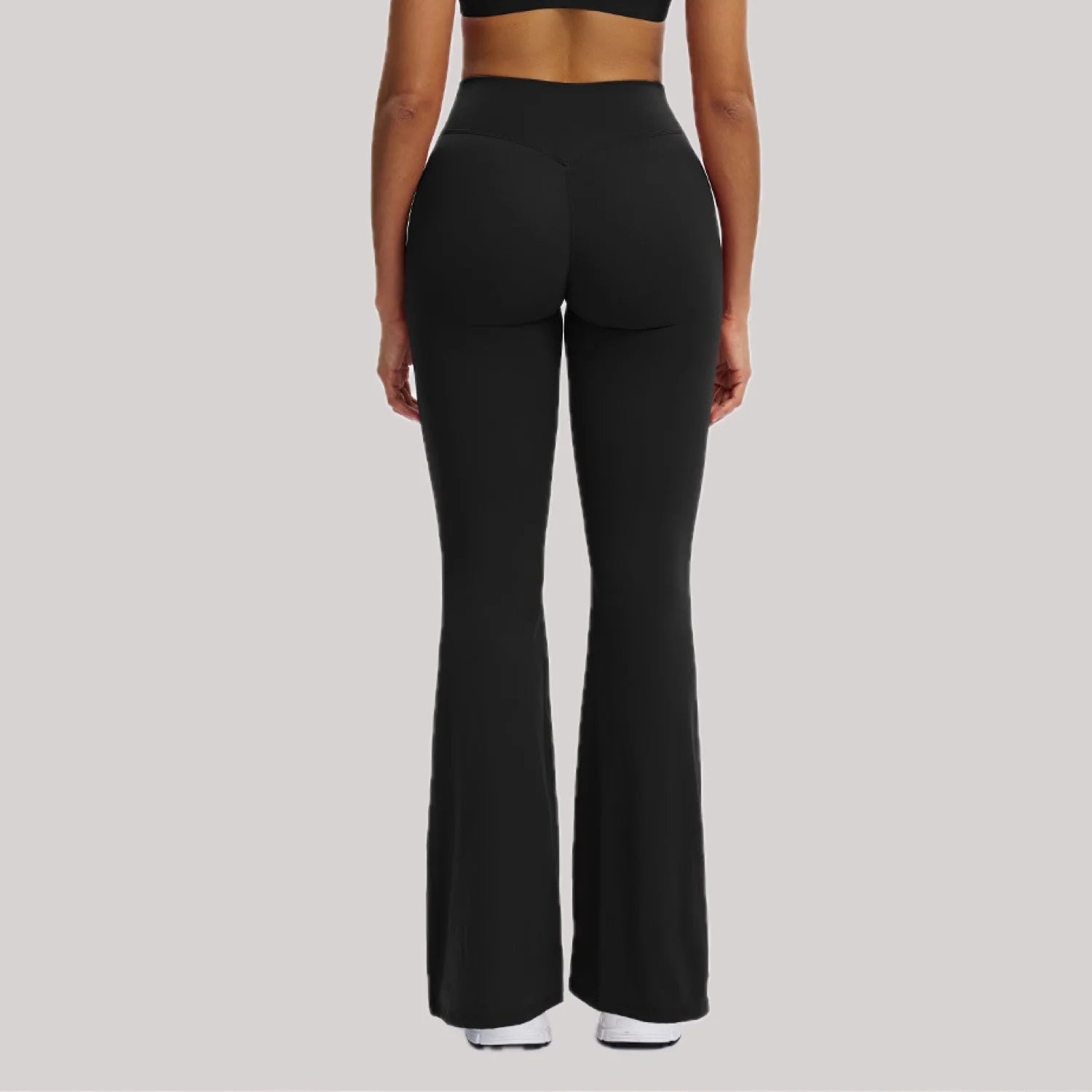 Yoga Pants Bell-bottoms Women Running Pants High Waisted Foldable Fitness Workout Leggings Hip Lifting Gym Push Up Sports Pants ATFH