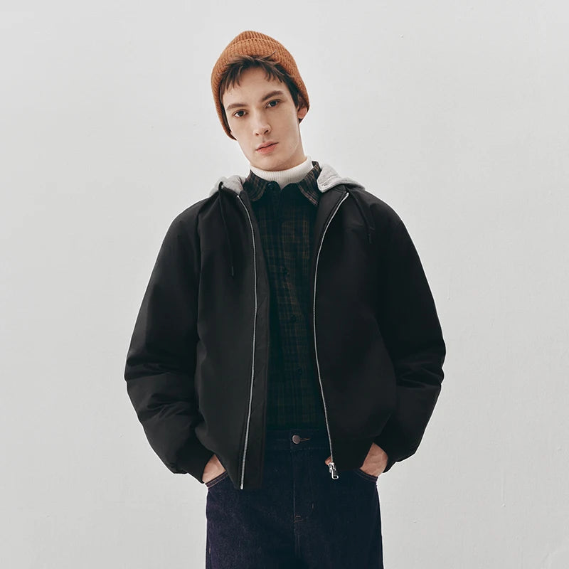Semir Men Down Jacket Waterproof Windproof Stain Resistant 90 Percent Down Fill Layered Look Bomber Style 2026 Winter