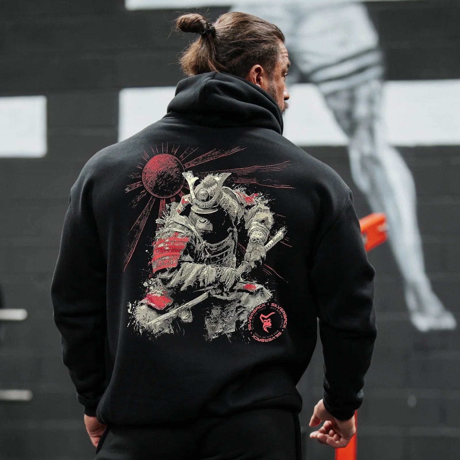 SILVERBACK Mens Gym Fitness Hoodie Autumn Long Sleeve Hooded Pullover Printed Sweatshirts Bodybuilding Apparel Sportswear Tops - ATFH
