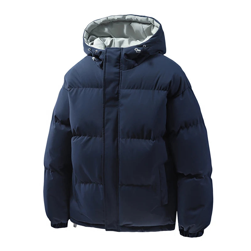 Winter Men Parkas Thick Warm Jacket Hooded Quilted Jacket Down Jacket Casual Cotton-Padded Puffer Coat Unisex Outwear