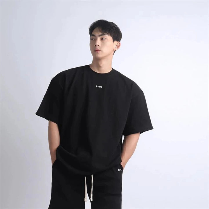 2023 New Loose hip hop Brand Gyms Sports pure color T Shirt Men Cotton Short Sleeve Running Workout Training Tees Fitness Tops ATFH