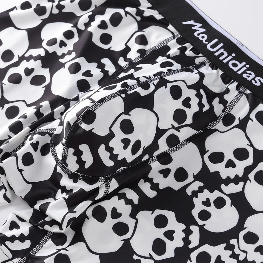 1pcs Medium-Long Men Underpants Shorts Brand Underwear For Men Boxers Sexy Print Men's Panties Letter Waistband Boxer Briefs
