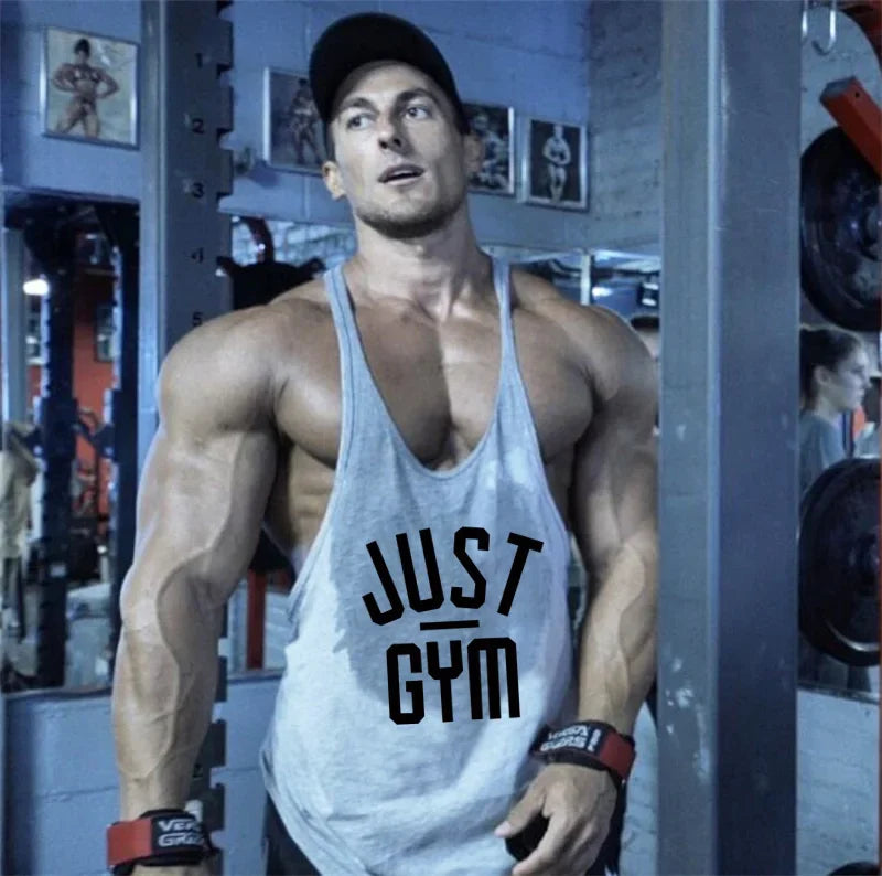 New Bodybuilding men Stringer Tank Top print Fitness Singlets Sporting Vest muscle Sleeveless Tanktops shirt