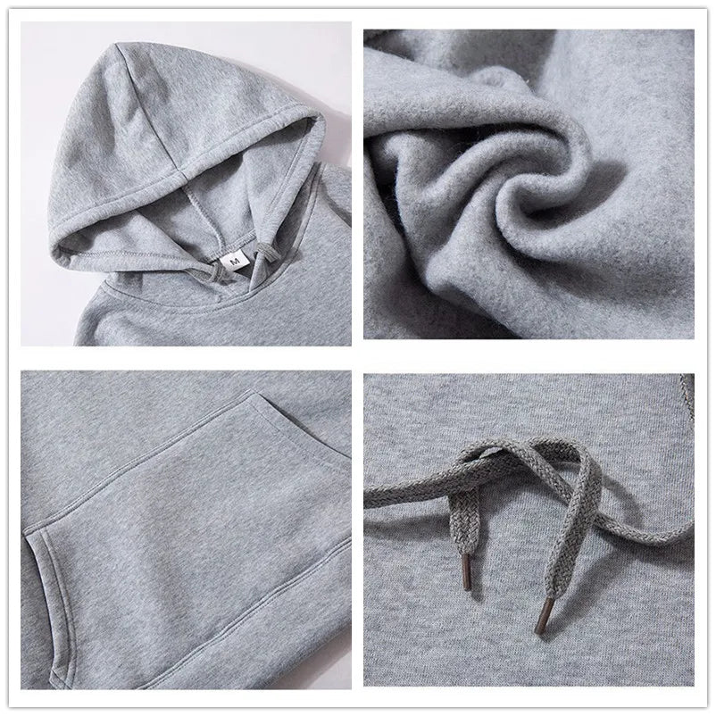 Men's Hoodies New Spring Autumn Casual Hoodies Sweatshirts Men's Top Solid Color Hoodies Sweatshirt Male Casual Tops 11 Colors - ATFH