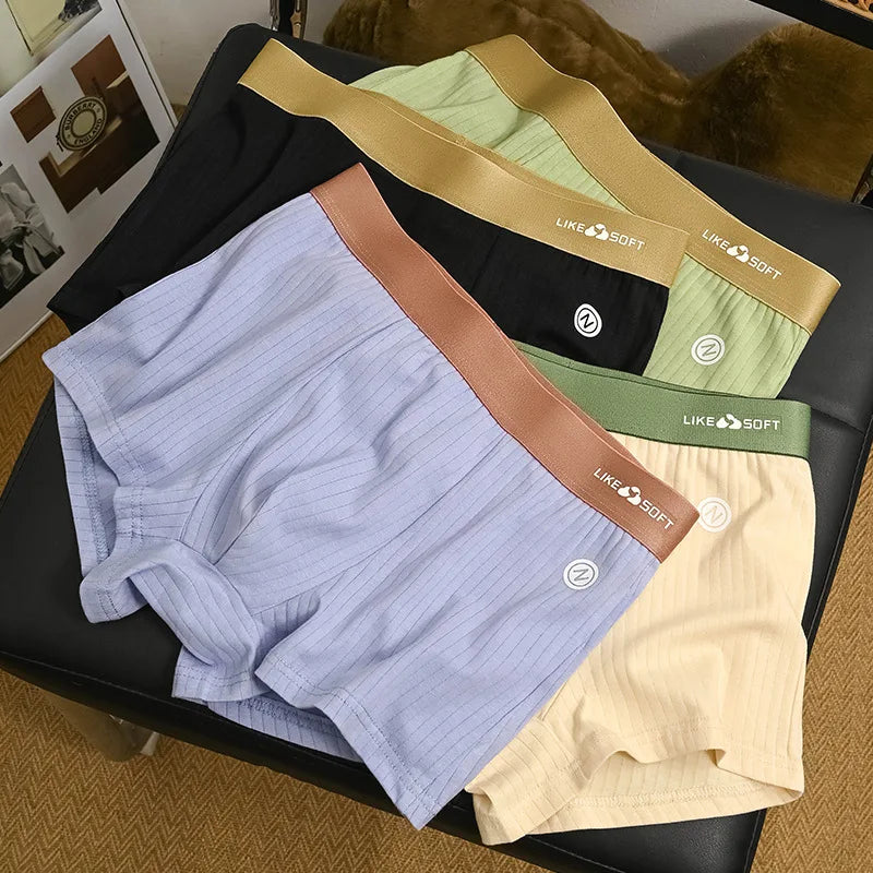 5 Pcs Men's Striped Funny Boxer Shorts Underwear Sexy Underpants Man Male Homme U Convex Shorts Lingerie Boxershorts  Panties