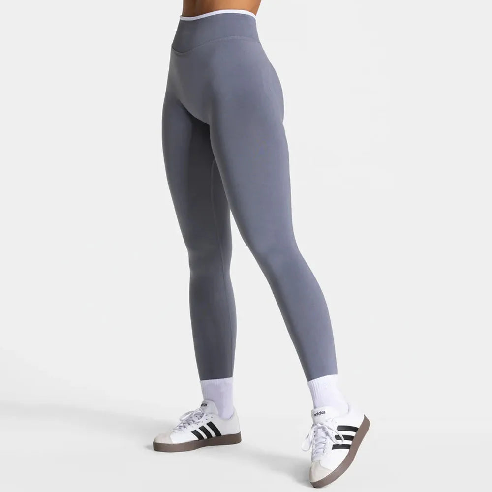 Contrast Seamless Yoga Pants Women's High Waist Hip-lifting Quick-drying Naked Soft Stretch Tight Slimming Peach Hip Fitness Pan ATFH