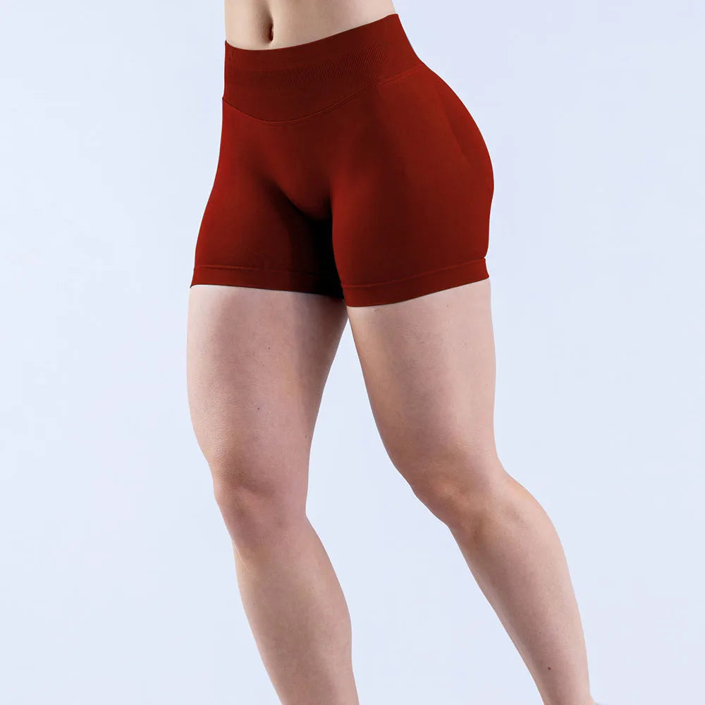 DYF Impact Seamless Sports Shorts Women Booty Yoga Shorts Quick Drying Fitness Tights Solid Workout Scrunch Customizable Lable