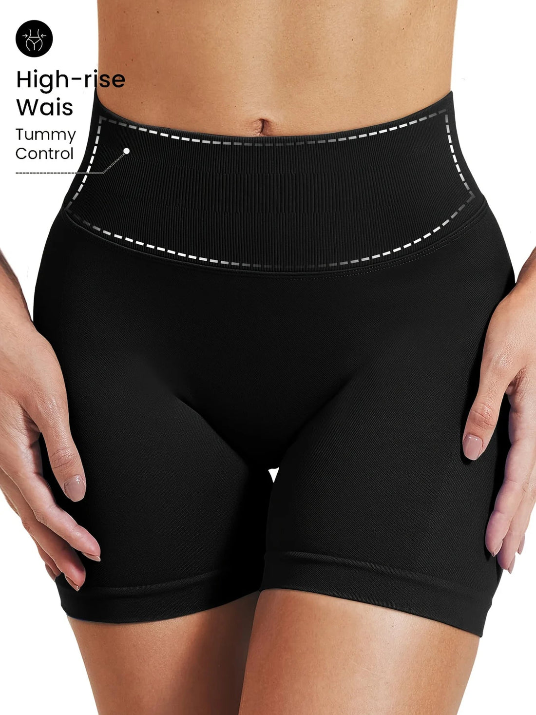 CZGUKE4.5''Shorts Seamless Low Ribbed Waistband Gym Shorts Scrunch Bum Yoga Shorts Booty High Stretch Running Bike Shorts Tahsi Fashion House