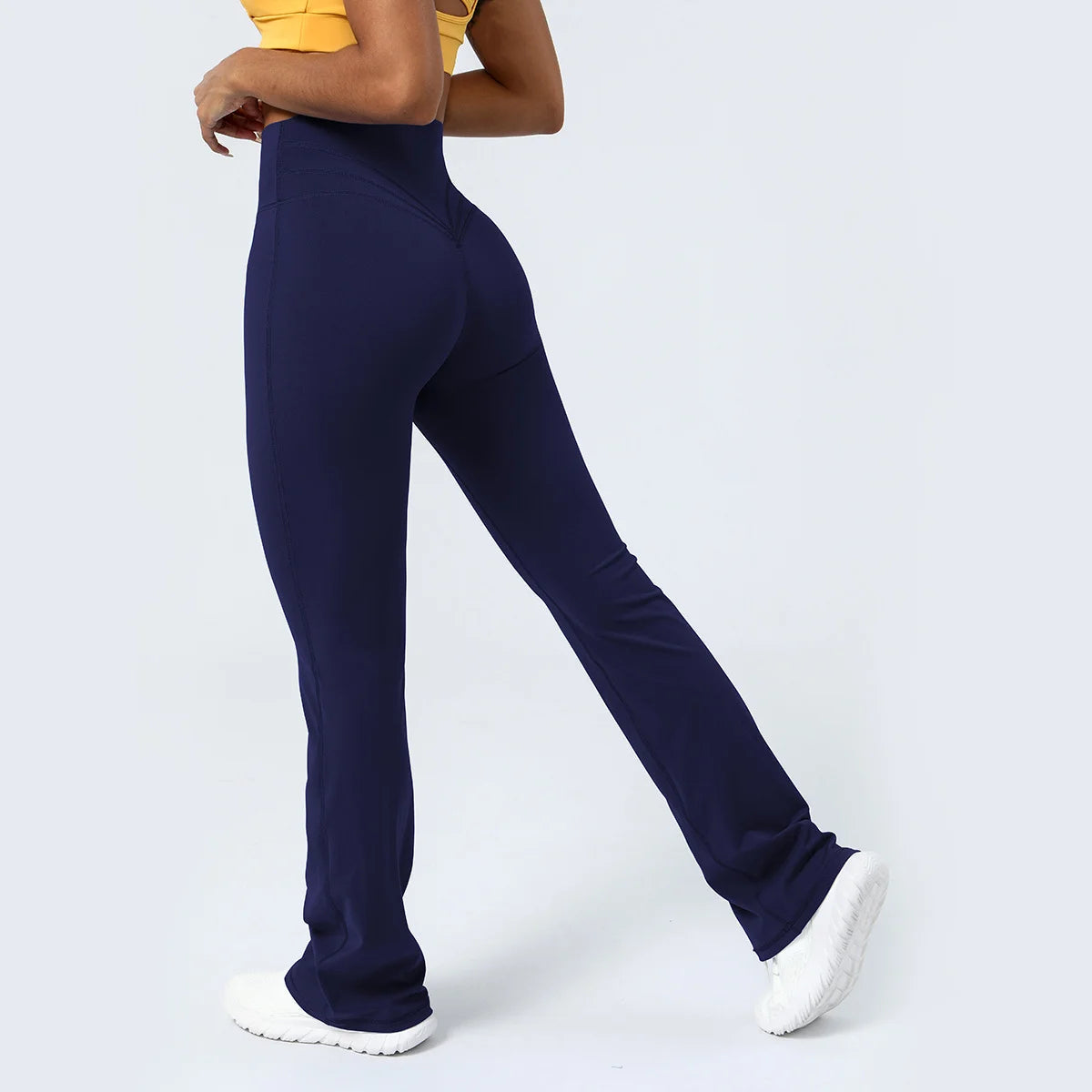 Women Yoga Flare Leggings High Waist Dance Pilates Fitness Gym Buttock Lifting Workout Wide-Leg Pants Outdoor Train Sport Tights ATFH