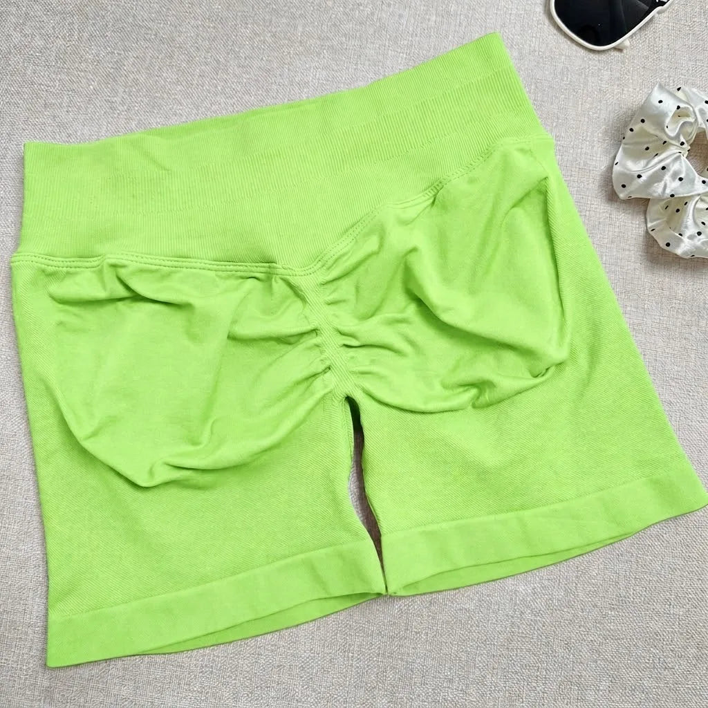 Seamless Yoga Workout Shorts for Women Low Waist Butt Lift Biker Shorts Gym Fitness Activewear Sports Training Shorts