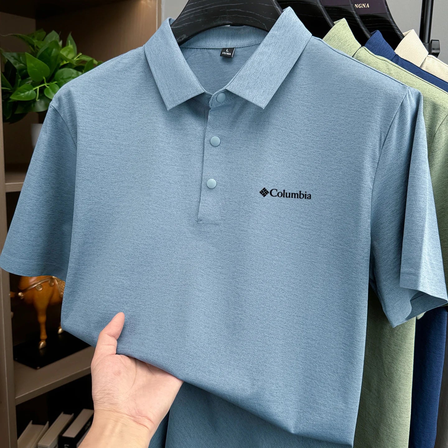 Men's summer quick drying polo shirt fashion letter embroidery business leisure comfort commut ventilate short sleeve Tshirt