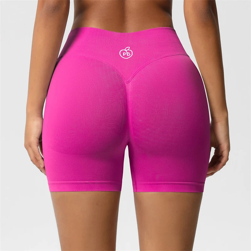 Women Bum Three Waist Sections Sports Shaping Shorts Seamless Sports Shorts For Women Cycling Jogging Fitness High Waist Push Up Tahsi Fashion House